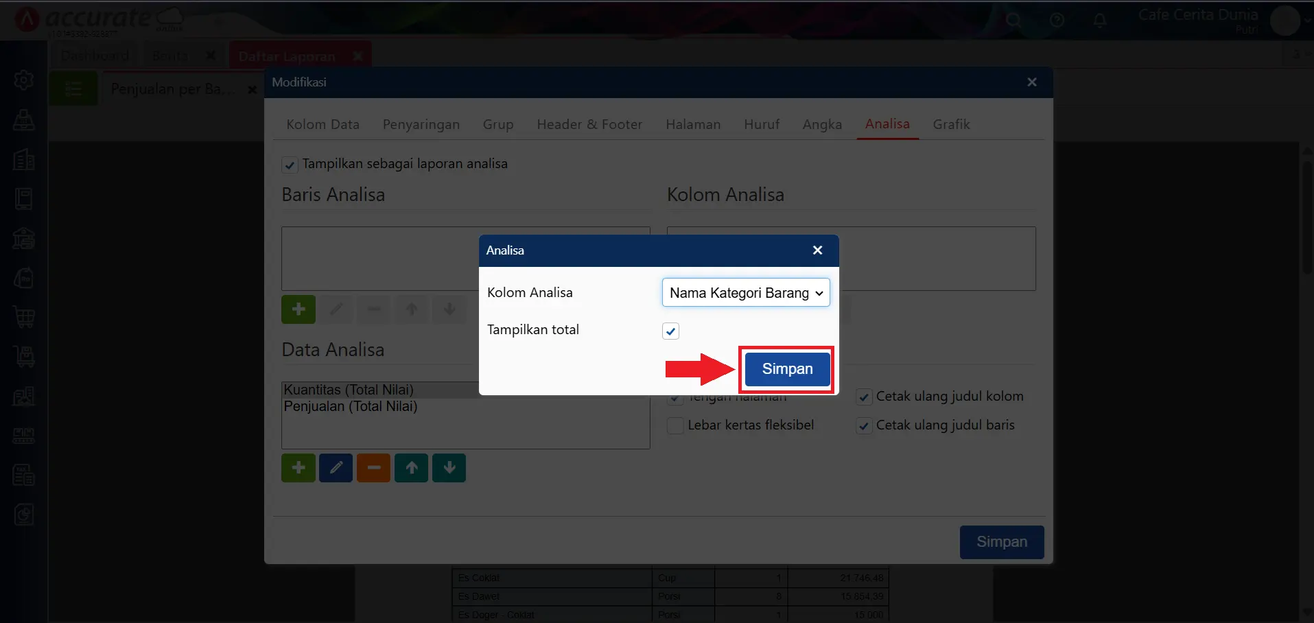 12 Membuat Laporan Penjualan Per Kategori Barang